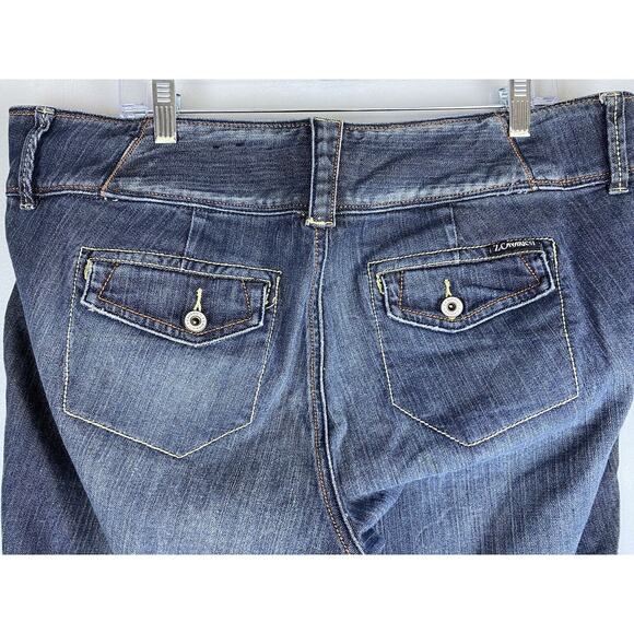 Z. Cavaricci Sz 18 Authentic Vintage Blue Denim Cropped 5-pocket Pants - Picture 4 of 9